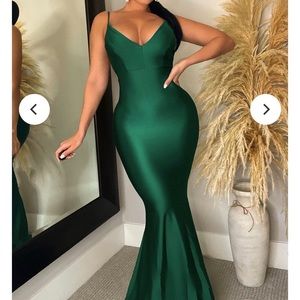 Green emerald mermaid dress
